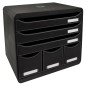 Exacompta Store-Box Schubladenbox Maxi mit 6 Laden Glänzend Schwarz Exacompta Store-Box Schubladenbox Maxi mit 6 Laden Glänzend Schwarz
