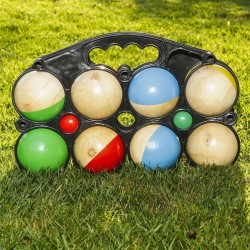 HI 10-tlg. Boule-Spielset Holz