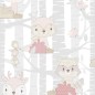 Noordwand Tapete Mondo baby Forest Animals Grau und Rosa Noordwand Tapete Mondo baby Forest Animals Grau und Rosa
