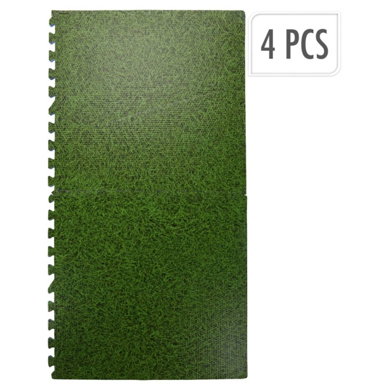 XQ Max Bodenfliesen-Set Grasdruck 4 Stk. Grün XQ Max Bodenfliesen-Set Grasdruck 4 Stk. Grün