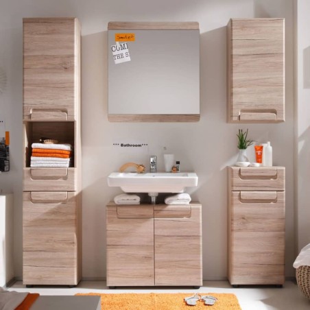 Trendteam Waschbeckenunterschrank Malea San Remo Eichen-Optik