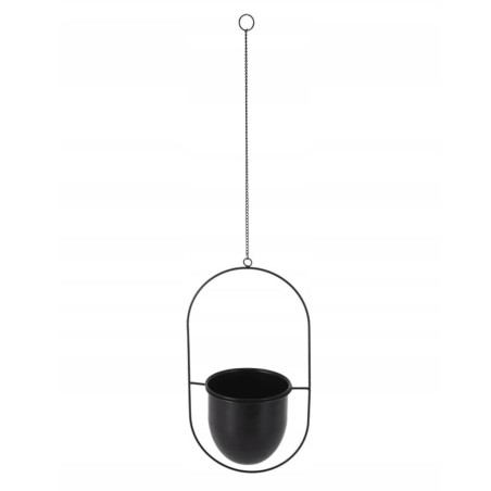 ProGarden Pflanzenampel 20,5x15x39 cm Schwarz