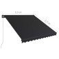 vidaXL Einziehbare Markise Handbetrieben 350 x 250 cm Anthrazit vidaXL Einziehbare Markise Handbetrieben 350 x 250 cm Anthrazit