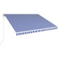 vidaXL Automatisch Einziehbare Markise 450×300 cm Blau und Weiß vidaXL Automatisch Einziehbare Markise 450×300 cm Blau und Weiß