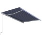 vidaXL Automatisch Einziehbare Markise 450×300 cm Blau und Weiß vidaXL Automatisch Einziehbare Markise 450×300 cm Blau und Weiß