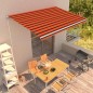 vidaXL Einziehbare Markise Handbetrieben 450 x 300 cm Orange und Braun vidaXL Einziehbare Markise Handbetrieben 450 x 300 cm Orange und Braun