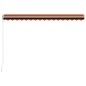 vidaXL Einziehbare Markise Handbetrieben 450 x 300 cm Orange und Braun vidaXL Einziehbare Markise Handbetrieben 450 x 300 cm Orange und Braun