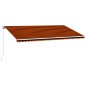 vidaXL Einziehbare Markise Handbetrieben 600 x 300 cm Orange und Braun vidaXL Einziehbare Markise Handbetrieben 600 x 300 cm Orange und Braun