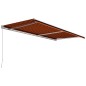 vidaXL Einziehbare Markise Handbetrieben 600 x 300 cm Orange und Braun vidaXL Einziehbare Markise Handbetrieben 600 x 300 cm Orange und Braun