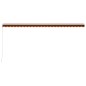 vidaXL Einziehbare Markise Handbetrieben 600 x 300 cm Orange und Braun vidaXL Einziehbare Markise Handbetrieben 600 x 300 cm Orange und Braun