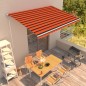 vidaXL Automatisch Einziehbare Markise 450×300 cm Orange und Braun vidaXL Automatisch Einziehbare Markise 450×300 cm Orange und Braun
