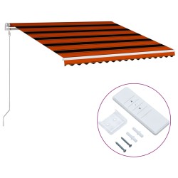 vidaXL Automatisch Einziehbare Markise 450×300 cm Orange und Braun 