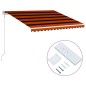 vidaXL Automatisch Einziehbare Markise 450×300 cm Orange und Braun vidaXL Automatisch Einziehbare Markise 450×300 cm Orange und Braun