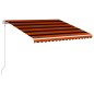 vidaXL Automatisch Einziehbare Markise 450×300 cm Orange und Braun vidaXL Automatisch Einziehbare Markise 450×300 cm Orange und Braun