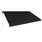 vidaXL Einziehbare Markise mit Windsensor & LED 500x300cm Anthrazit vidaXL Einziehbare Markise mit Windsensor & LED 500x300cm Anthrazit