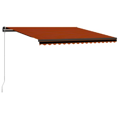 vidaXL Einziehbare Markise Handbetrieben 400×300 cm Orange und Braun