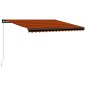 vidaXL Einziehbare Markise Handbetrieben 400×300 cm Orange und Braun vidaXL Einziehbare Markise Handbetrieben 400×300 cm Orange und Braun