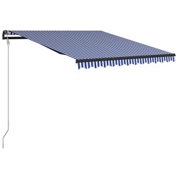 vidaXL Automatisch Einziehbare Markise 350×250 cm Blau und Weiß 