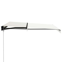 vidaXL Einziehbare Markise Handbetrieben 300 x 250 cm Creme