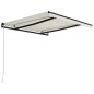 vidaXL Einziehbare Markise Handbetrieben 300 x 250 cm Creme vidaXL Einziehbare Markise Handbetrieben 300 x 250 cm Creme