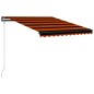 vidaXL Einziehbare Markise mit Windsensor & LED 350x250cm Orange Braun vidaXL Einziehbare Markise mit Windsensor & LED 350x250cm Orange Braun