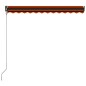 vidaXL Einziehbare Markise mit Windsensor & LED 350x250cm Orange Braun vidaXL Einziehbare Markise mit Windsensor & LED 350x250cm Orange Braun