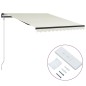 vidaXL Automatisch Einziehbare Markise 300 x 250 cm Creme
