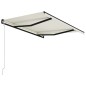 vidaXL Automatisch Einziehbare Markise 300 x 250 cm Creme