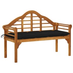 vidaXL Queen-Gartenbank mit Auflage 135 cm Massivholz Akazie