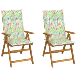 vidaXL Garten-Liegestühle 2 Stk. mit Kissen Akazie Massivholz 