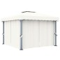 vidaXL Pavillon mit Vorhängen & LED-Lichterkette 3x3 m Cremeweiß vidaXL Pavillon mit Vorhängen & LED-Lichterkette 3x3 m Cremeweiß