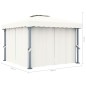 vidaXL Pavillon mit Vorhängen & LED-Lichterkette 3x3 m Cremeweiß vidaXL Pavillon mit Vorhängen & LED-Lichterkette 3x3 m Cremeweiß