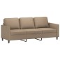 vidaXL 3-Sitzer-Sofa mit Hocker Cappuccino-Braun 180 cm Kunstleder vidaXL 3-Sitzer-Sofa mit Hocker Cappuccino-Braun 180 cm Kunstleder