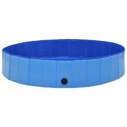 vidaXL Hundepool Faltbar Blau 160 x 30 cm PVC