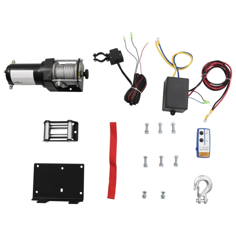 vidaXL 12 V Elektrische Seilwinde 1360kg + Montageplatte Fernbedienung vidaXL 12 V Elektrische Seilwinde 1360kg + Montageplatte Fernbedienung
