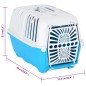 vidaXL Transportbox für Haustiere Weiß Blau 48x31,5x33 cm Polypropylen vidaXL Transportbox für Haustiere Weiß Blau 48x31,5x33 cm Polypropylen