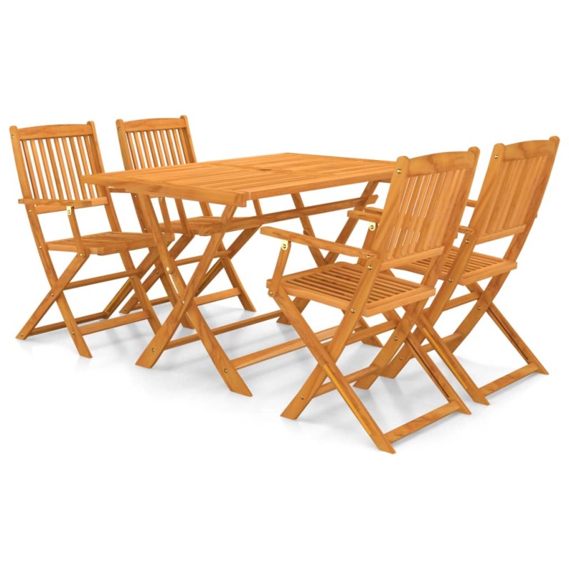vidaXL 5-tlg. Garten-Essgruppe Klappbar Akazie Massivholz vidaXL 5-tlg. Garten-Essgruppe Klappbar Akazie Massivholz