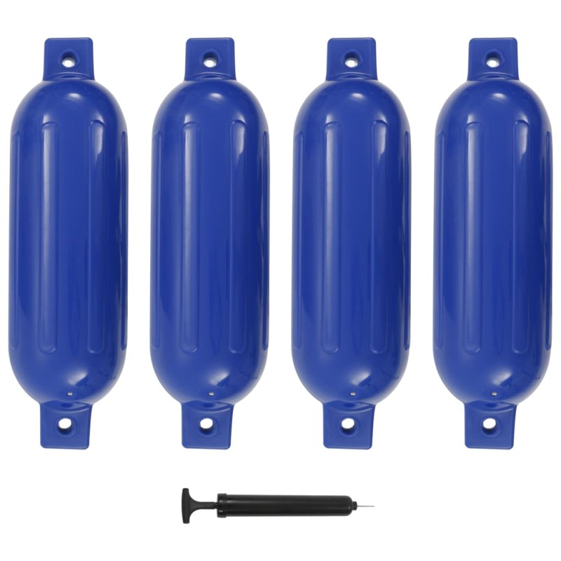vidaXL Bootsfender 4 Stk. Blau 51 x 14 cm PVC vidaXL Bootsfender 4 Stk. Blau 51 x 14 cm PVC