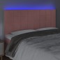vidaXL LED Kopfteil Rosa 180x5x118/128 cm Samt vidaXL LED Kopfteil Rosa 180x5x118/128 cm Samt