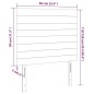 vidaXL LED Kopfteil Dunkelgrün 90x5x118/128 cm Samt
