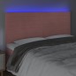 vidaXL LED Kopfteil Rosa 180x5x118/128 cm Samt vidaXL LED Kopfteil Rosa 180x5x118/128 cm Samt