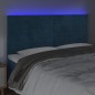 vidaXL LED Kopfteil Dunkelblau 200x5x118/128 cm Samt vidaXL LED Kopfteil Dunkelblau 200x5x118/128 cm Samt