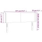 vidaXL LED Kopfteil Taupe 147x16x78/88 cm Stoff vidaXL LED Kopfteil Taupe 147x16x78/88 cm Stoff