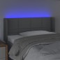 vidaXL LED Kopfteil Hellgrau 93x16x78/88 cm Stoff