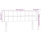 vidaXL LED Kopfteil Creme 147x16x78/88 cm Stoff