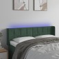 vidaXL LED Kopfteil Dunkelgrün 147x16x78/88 cm Samt