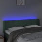 vidaXL LED Kopfteil Dunkelgrün 147x16x78/88 cm Samt