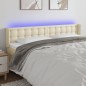 vidaXL LED Kopfteil Creme 183x16x78/88 cm Kunstleder vidaXL LED Kopfteil Creme 183x16x78/88 cm Kunstleder