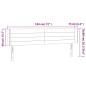 vidaXL LED Kopfteil Blau 183x16x78/88 cm Stoff