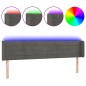 vidaXL LED Kopfteil Dunkelgrau 163x16x78/88 cm Samt vidaXL LED Kopfteil Dunkelgrau 163x16x78/88 cm Samt